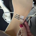 Lulus Jazey White Lace Up Heel Sandals Womens 6.5 Pumps Wedding Bridal Shoes Photo 4