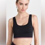Outdoor Voices  Seamless Rib Longline Bra in Black Photo 4
