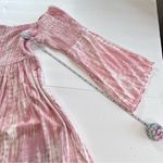 Torrid  Pink Tie Dye Off Shoulder Smocked Challis ‎ Bell Sleeve Dress Size 1X Photo 6