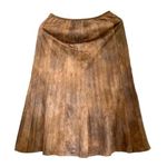 Nic+Zoe Faux Suede brown midi pleated skirt size 2 Excellent preowned Photo 6