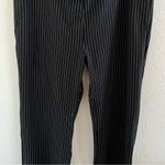 Betabrand Dress Pant Yoga Pants Vertical Stripe Black and Gray M Photo 4
