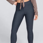 Honeylove EverReady Pant Ponte Knit Legging Stormy Blue Size Medium Slimming Photo 0