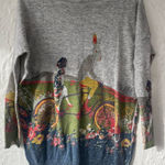 Y2K L. A. Soul Wear Wool Blend Pullover Gray Vintage Rabbit Design Sweater: M Size M Photo 0