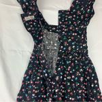 vintage women's XS small Saks Fifth Ave Young dimensions black floral tiered mid Photo 9