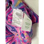 Lilly Pulitzer Fifer Silk Top Size M One-Shoulder Psychedelic Sunshine Pink Photo 2