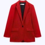 ZARA  oversized red blazer sz S Photo 0