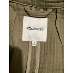 Madewell  Womens Olive Green Dorset Lightspun Button Front Relaxed Fit Blazer M Photo 4