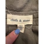 Anthropologie Cloth & Stone Shirt Dress Olive Green Lace Photo 5