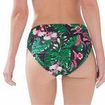 White House | Black Market NEW WHBM Lush Floral Black Shirred Wrap High Waist Bikini Bottoms size Small Photo 2