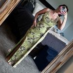 ASOS  design green wrap neck detail maxi dress with slit Photo 4