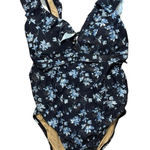 A pea in the pod NWT Ruffled Maternity One
Piece Floral Swimsuit Blue Size XS Photo 0