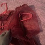 Lulus  collared burgundy peplum top Photo 3