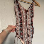 Kona Sol  Brown Snakeskin Patterned Swimsuit Bathing Suit One Piece size Medium Photo 0