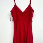 Francesca's Sexy Red Adjustable Straps Faran Ladder Trim Dress Size L Photo 3