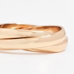 SHASHI Leah Ring in Gold Size 6 Womens 3 interlock bands Photo 1