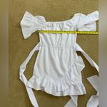 Pretty Little Thing WHITE BARDOT FRILL DETAIL MINI DRESS Photo 2