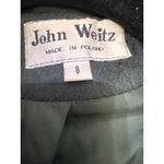 VTG John Weitz Womens Double Breasted Military Pure WoolTrench Coat Size 6 Green Photo 2