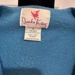 Quacker Factory  Holiday Sparkle Snap-Front Knit Cardigan Ivory Sz Med Photo 3