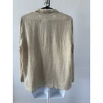 Flax  Jeanne Engelhart Tan Button Up Shirt Women's Sz Petite (b45) Photo 4