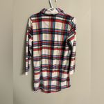 Ralph Lauren LRL  Plaid Fleece Nightgown Women's Size Medium Snowflakes Pockets Photo 1