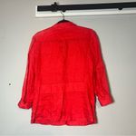 Ralph Lauren Lauren  Linen Red Blazer Jacket Button Shirt Top  Size 6 Photo 5