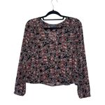 ASTR The Label Gray & Maroon Paisley Floral Print Blouse Photo 0