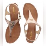 Coach  Vitalia Leather Silver Sandals Size 6 Photo 1