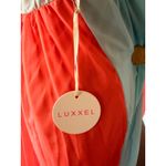 Luxxel Orange & Blue Colorblock Maxi Dress Size Large NWT Photo 3