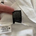 Vera Wang Simply  Blouse Top Womens XL White Roll Tab Button Up Tie Front Shirt Photo 8