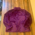 Cuddl Duds  jacket women’s large purple berry furry full zip jacket pockets cozy Photo 4