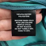 Lafayette 148 Sz 6 Evening Jacket Satin Teal Ruched Gather Button Up 3/4 Sleeve Blue Photo 6