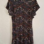 CAbi  Muse Blue Red Floral Dress Small Ditsy Flutter Sleeve Preppy Twee Academia Photo 1