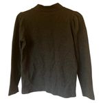 Madewell  Mockneck Puff Sleeve Knit Top Cracked Black Pepper Sz XS Photo 3