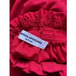 Amanda Uprichard USA XS Red Smocked High Neck Mini KIMMIE Dress Sleeveless MINT! Photo 4