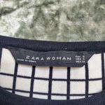 ZARA  White/Black Patterned Fit & Flare Dress Photo 3