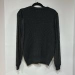 Blu Pepper sheer balloon sleeve Swiss dot black sweater size L BIN E NEW Photo 3