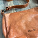 Frye  Cognac Leather Crossbody Saddle Bag Braided Boho Chic Western Inspired Photo 9