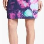 Kate Spade  Pink Purple Watercolor Abstract Tie Dye Pencil Skirt Size 14 XL Photo 0