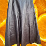 Massimo Dutti ‎ Limited Edition Leather Skirt A Line Midi XS Photo 0