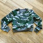 Brooklyn Cloth  Camo Cropped Sweatshirt Medium Green Sweater Top Photo 1