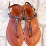 Cathy Jean  Dark Brown Braided Sandals Photo 2