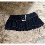 Floerns Women's Y2k Pleated Skirt Belt Low Waist Raw Hem
Hippie Mini Denim Skirt Black Size XS Photo 4