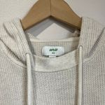 Aerie  Oatmeal Thermal Hoodie Waffle Knit Cotton Blend Casual Cozy Sweater Sz M Photo 5