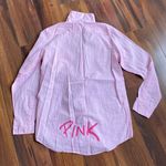 PINK - Victoria's Secret  2004 Striped Button Down Oversized Sleep Shirt Nightgown Photo 1