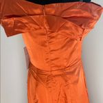 Elegant Strapless Orange Gown Size 8 Photo 10