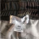 Francesca's Camouflage Drawstring Loungewear Shorts Size 2X. Green Photo 3