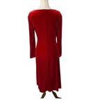 Connected Apparel VINTAGE Red Velvet Dress Photo 3