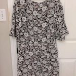 DALIA Short Sleeve Floral Print Romper Black Size 4 Photo 4