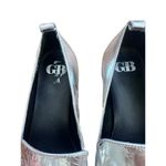 Gianni Bini Gianni Binni Silver Gray Flats Flip-side Leather Ankle Shoe Size 8M Photo 2