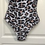 Pretty Garden Leopard Spots Scoop Front & Back Swimsuit Size Med NWT #0177 Photo 3